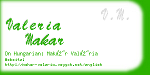 valeria makar business card